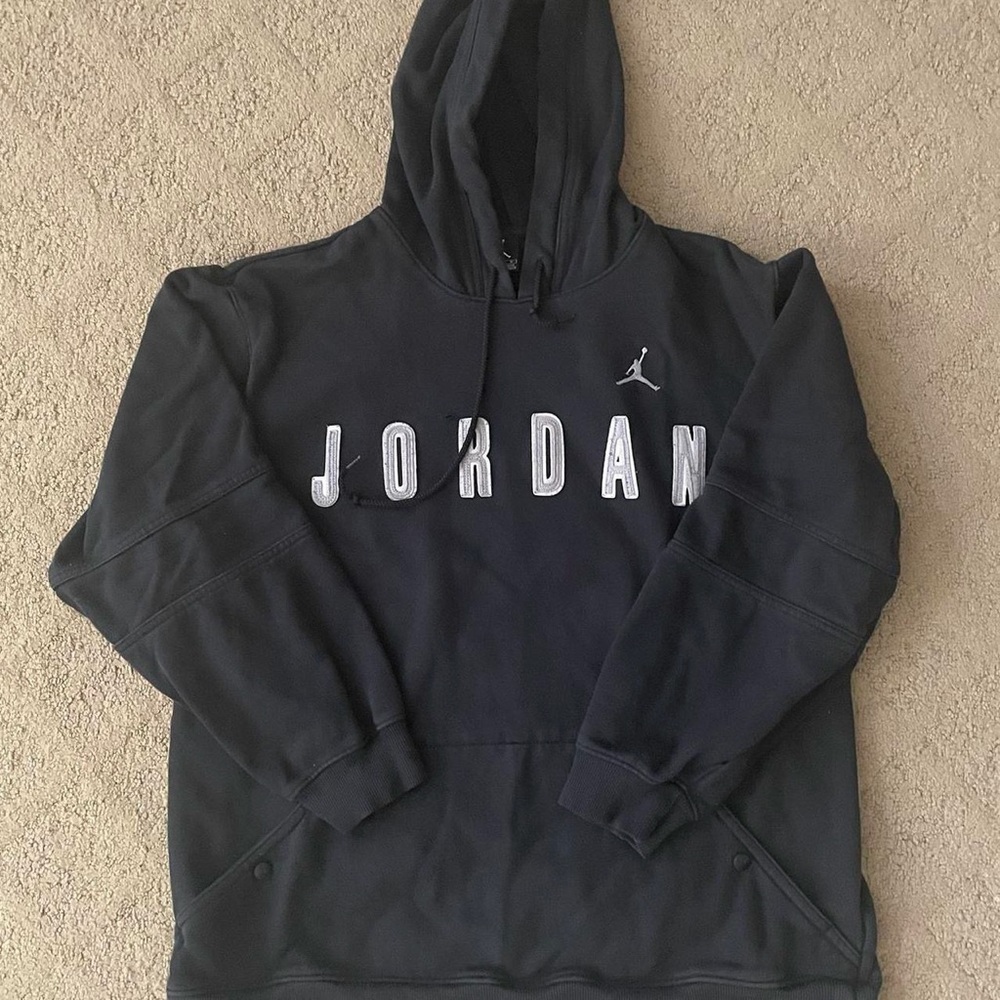 Jordan Logo Spellout Black Hoodie